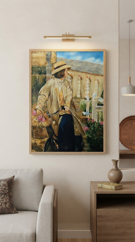 تابلو نقاشی دوچرخه سوار